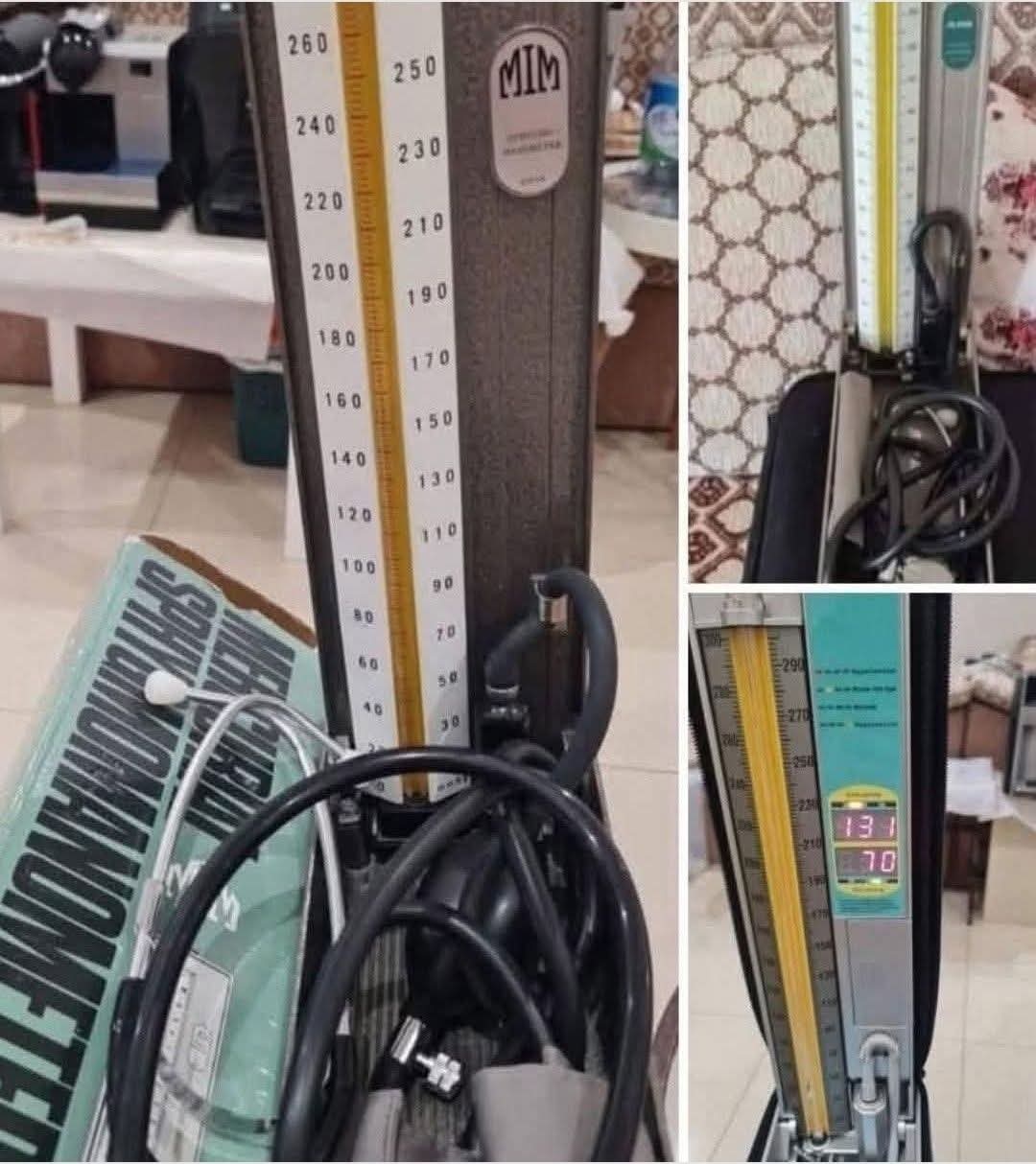 أجهزة ضغط زئبقي صنع اليابان مع سماعة طبية. مستعمله نظيفه.