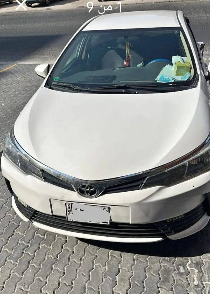 تويوتا  كرولا  للبيع موديل   2018  بحالة ممتازة جدا شرط الفحص ماكينة جيز شاصي  صبغ بالكامل جديد