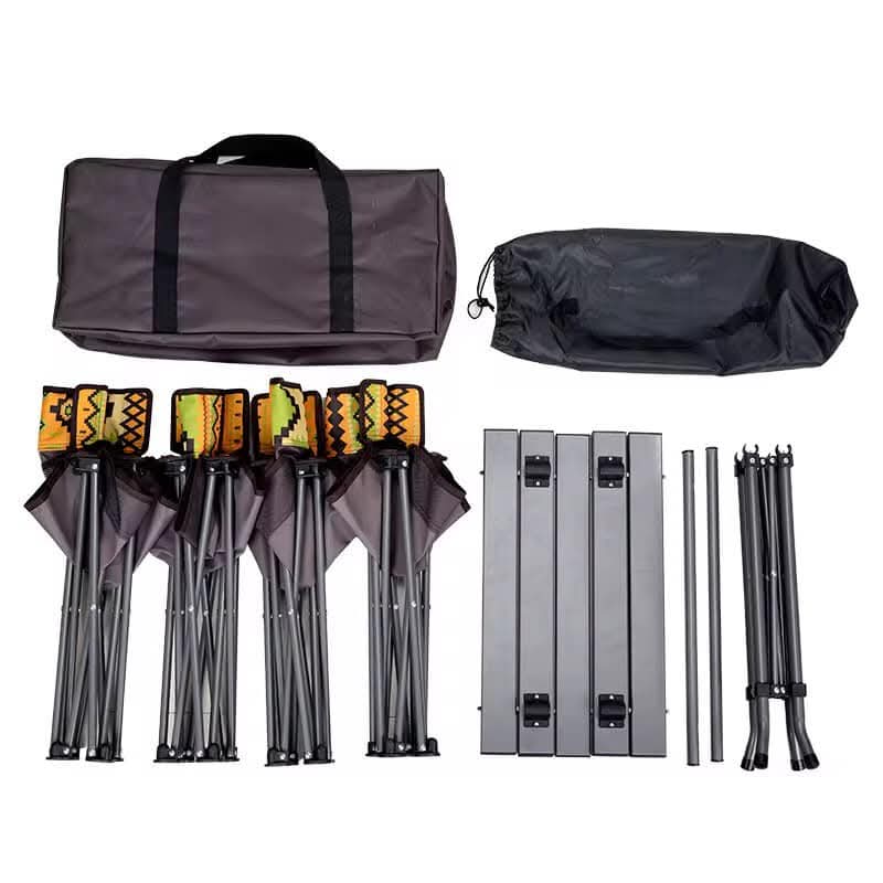 طاولة النزهات والمخيمات + ٤ كراسي قابل للطي ..