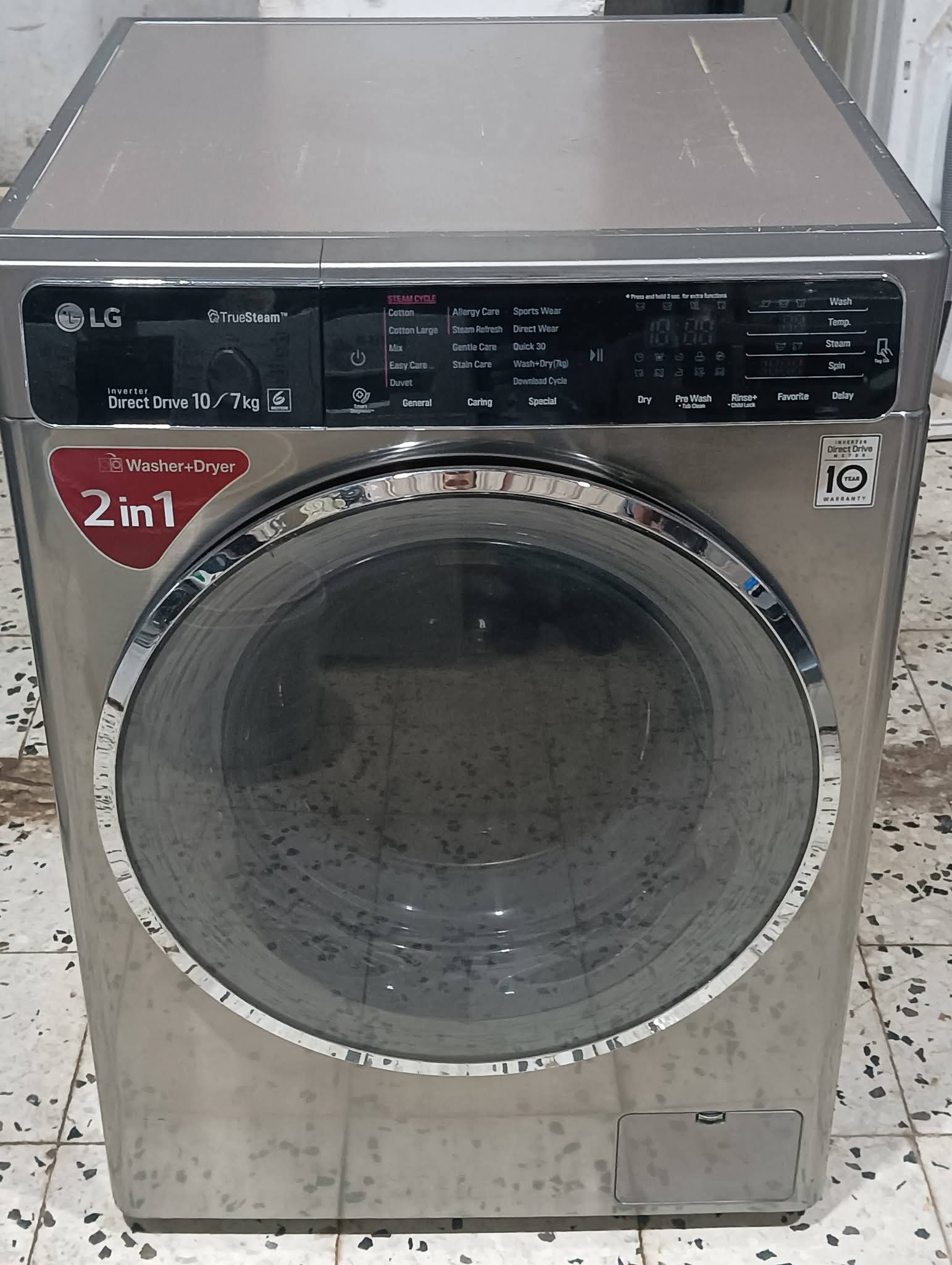 غساله ال جي 10 كيلو تنشيف كامل